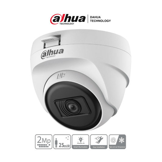 Cámara Domo de 2 Megapixeles Lente 2.8 mm 100 Grados de Apertura