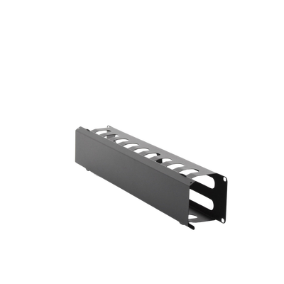 Organizador de Cables Horizontal de 2U para Rack de 19" con Cubierta Metálica