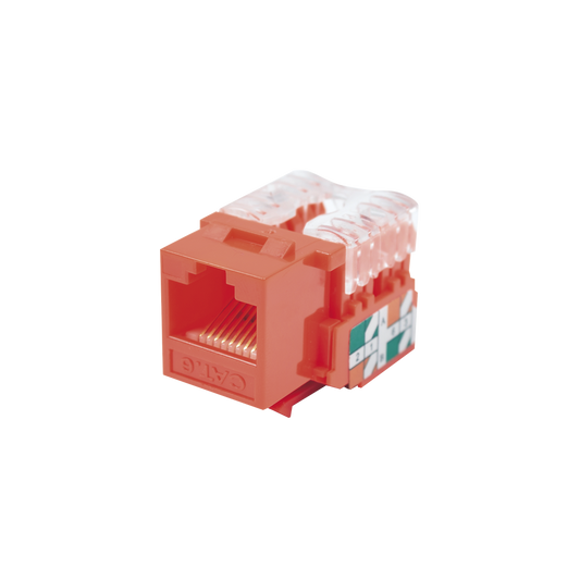 Módulo Jack Keystone Cat6 con terminación 110 para faceplate - Color Rojo