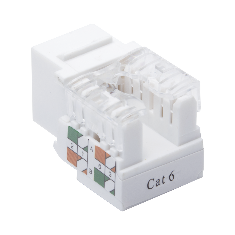 Módulo Jack 110 Cat6, Keystone para faceplate - Color Blanco