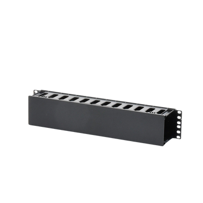 Organizador de Cables Horizontal de 2U para Rack de 19", Fabricado en Polímero