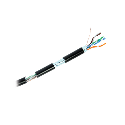 Bobina cable UTP Cat6 Blindado tipo FTP Uso exterior forro color negro