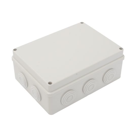 Caja Derivación-Conexión de Plástico (140 X 190 X 76 mm) con 10 Glándulas de Goma