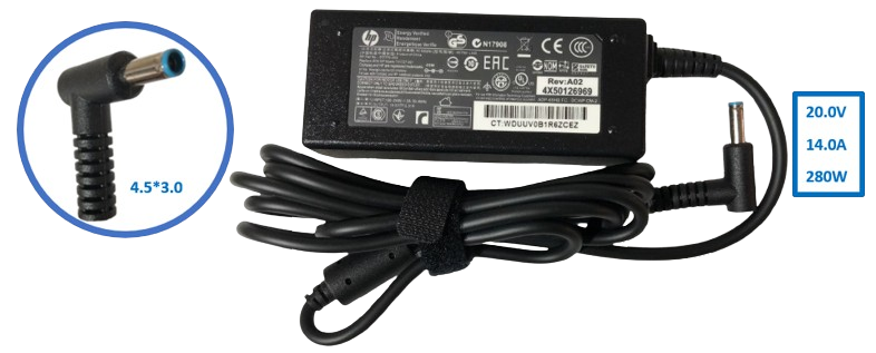 Cargador HP punta azul 19.5V 2.31A Punta 4.5*3.0 45W