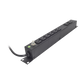 Tomacorriente Horizontal (PDU) de 8 Contactos (NEMA 5-15R) Rack 19" 1UR. Voltaje Entrada/Salida: 120Vca/15A