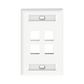 Placa Panduit de 4 ventanas tipo keystone