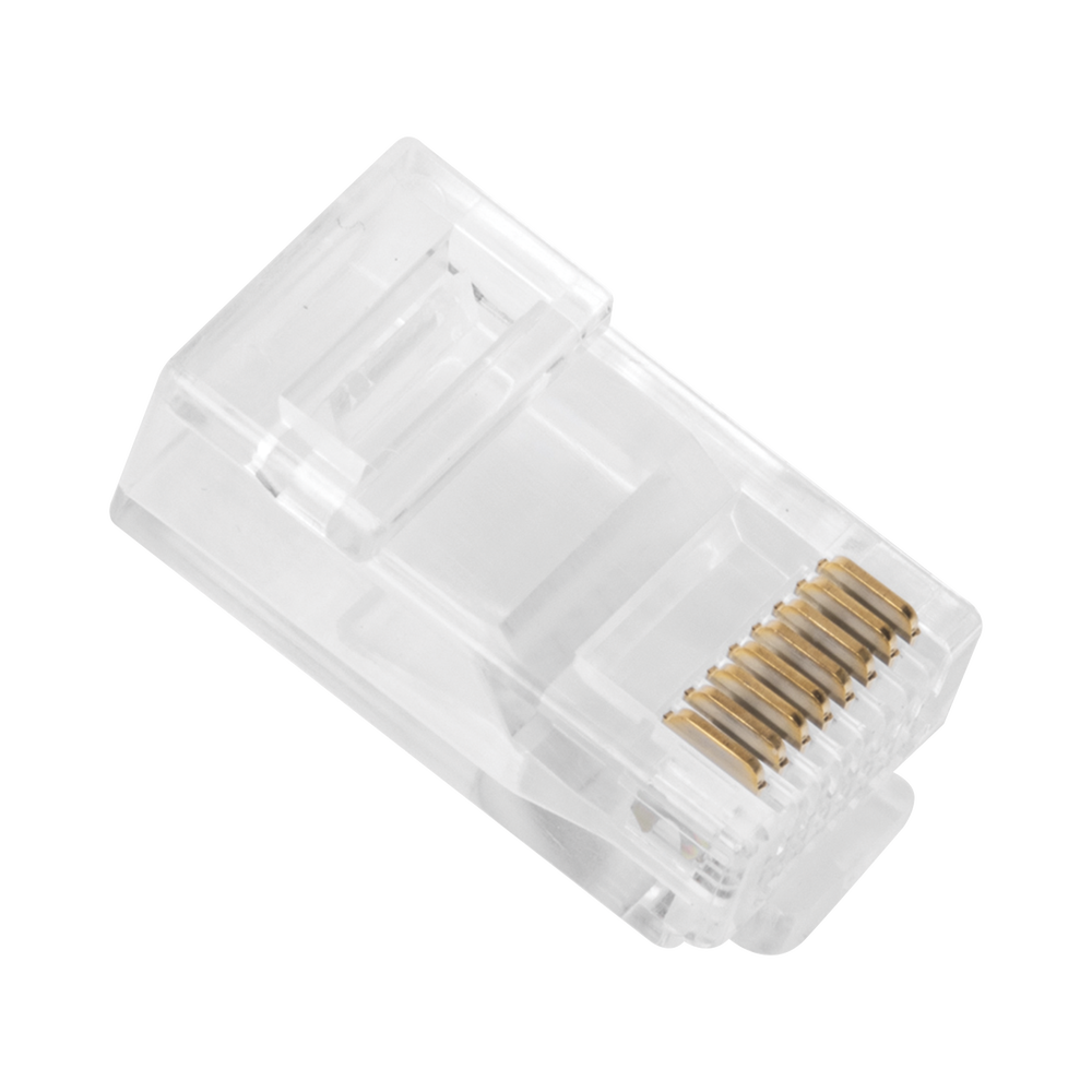 Bote con 100 Plugs Pass through RJ45 Cat6 sin blindaje