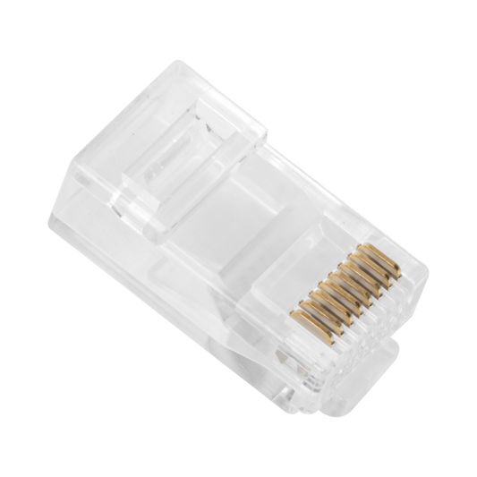 Bote con 100 Plugs Pass through RJ45 Cat6 sin blindaje