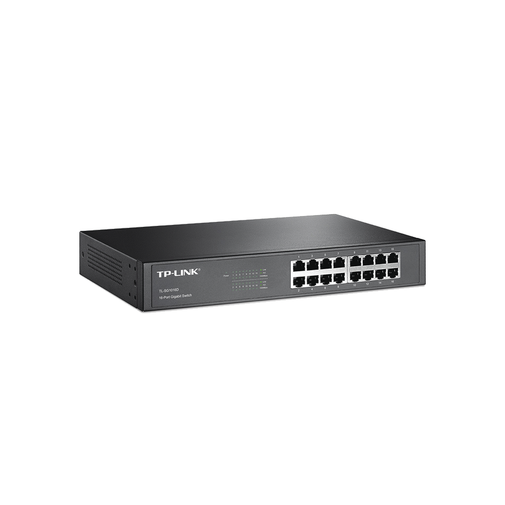 Switch Gigabit no administrable de 16 puertos 10/100/1000 Mbps para escritorio/rack